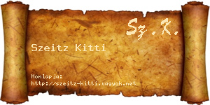 Szeitz Kitti névjegykártya